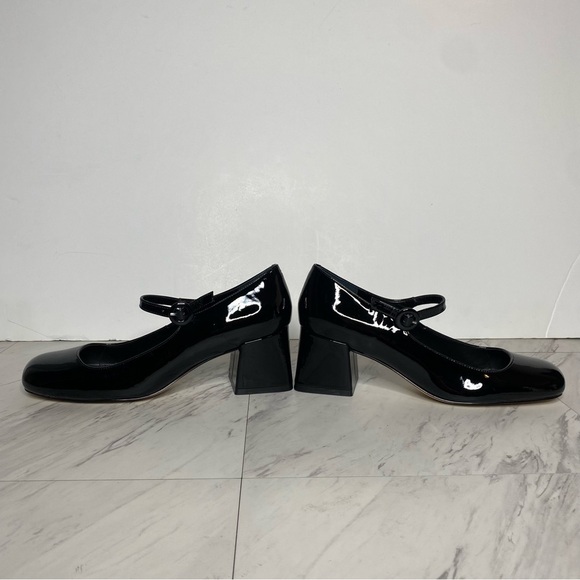 New! Marc Fisher Nessily Black Patent Block Heel Mary Jane Pump 9 1/2 M - Picture 7 of 15